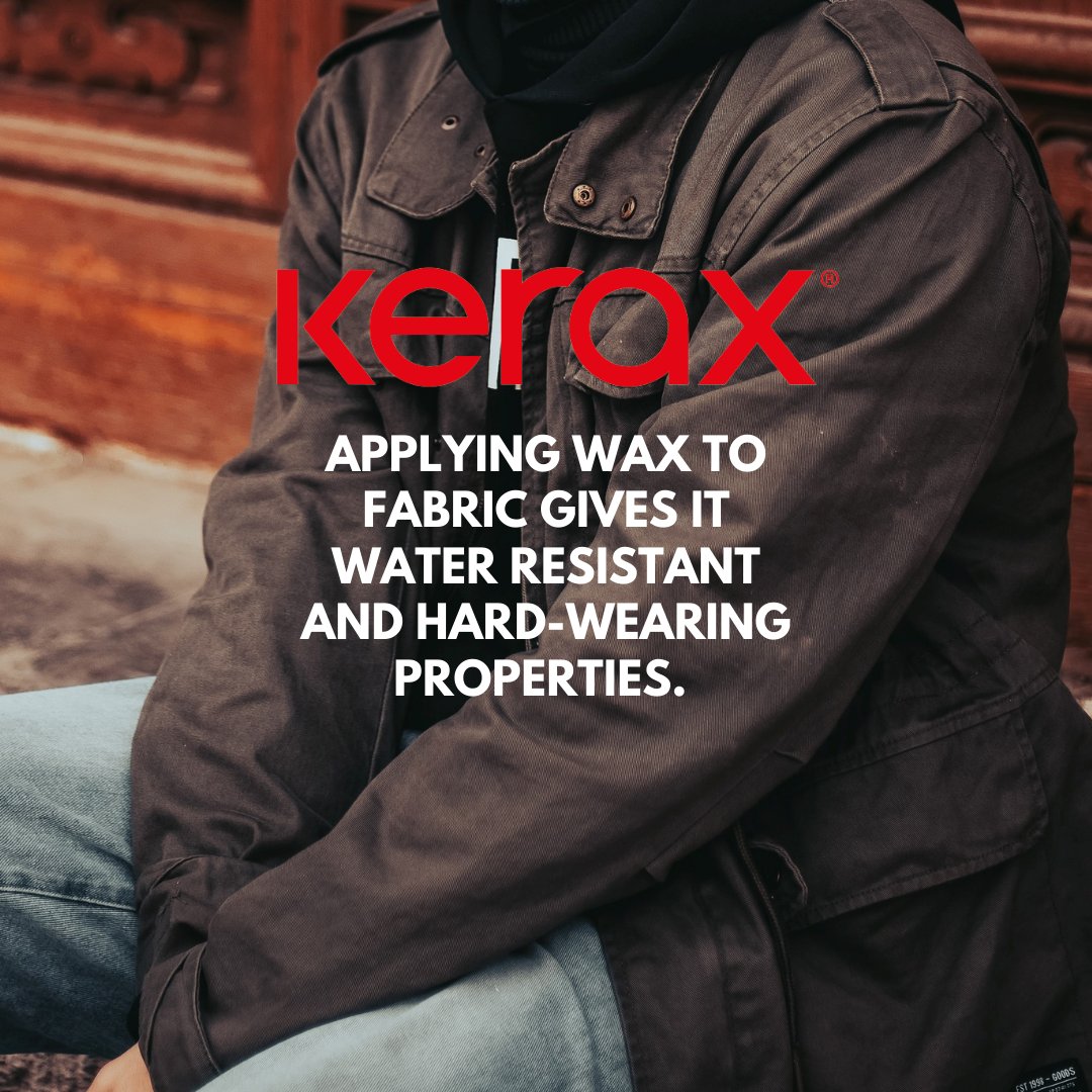 Kerax manufacture and supply proofing wax for fabric and leather, offering standard or bespoke products for each application including textile wax, fabric wax, and cloth wax. 

A waxed finish to your fabric is a wise choice for those that like to get a little messy in life.