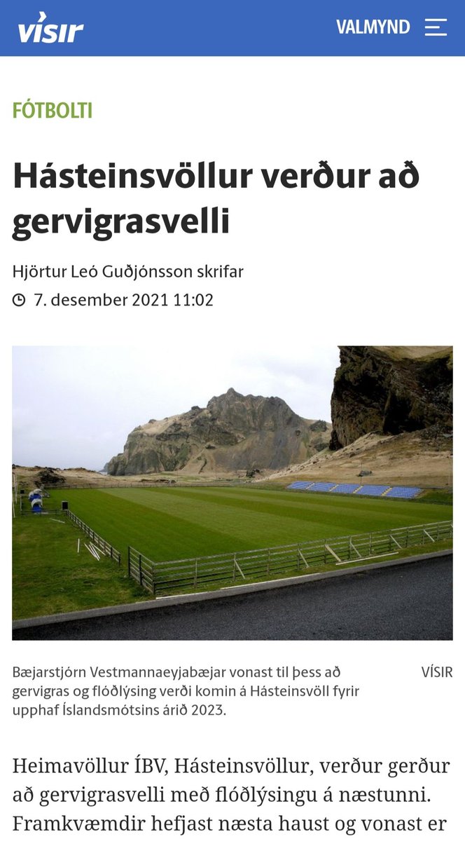 Geggjaðar fréttir🙏 hlakka til að spila í Eyjum undir flóðljósum eftir þriggja tíma siglingu að vetri til🤌