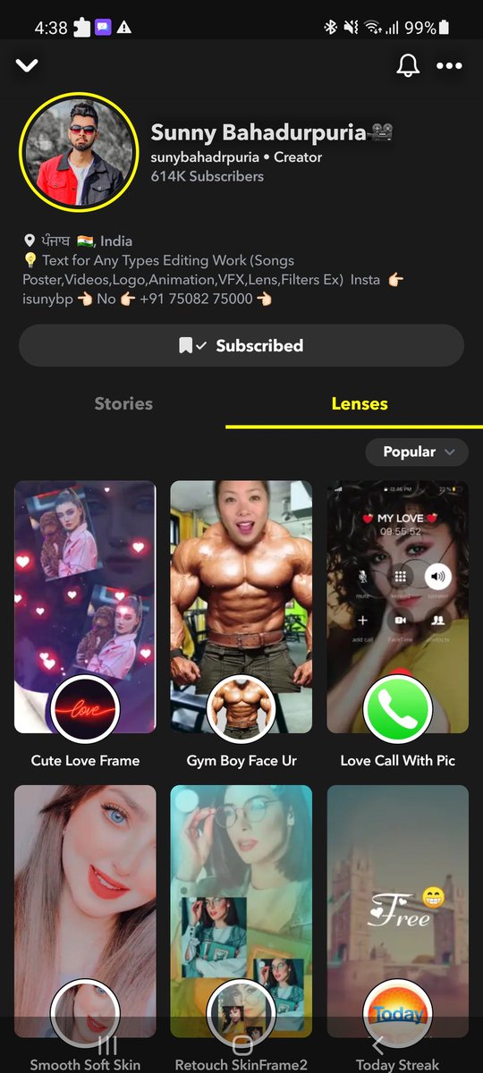 isunnybp's tweet photo. @snapchatsupport I have a good engagement in my snapchat account @snapchatsupport  see my profile 
Snapchat Id - sunybahadrpuria https://t.co/sU7bxIqkZK