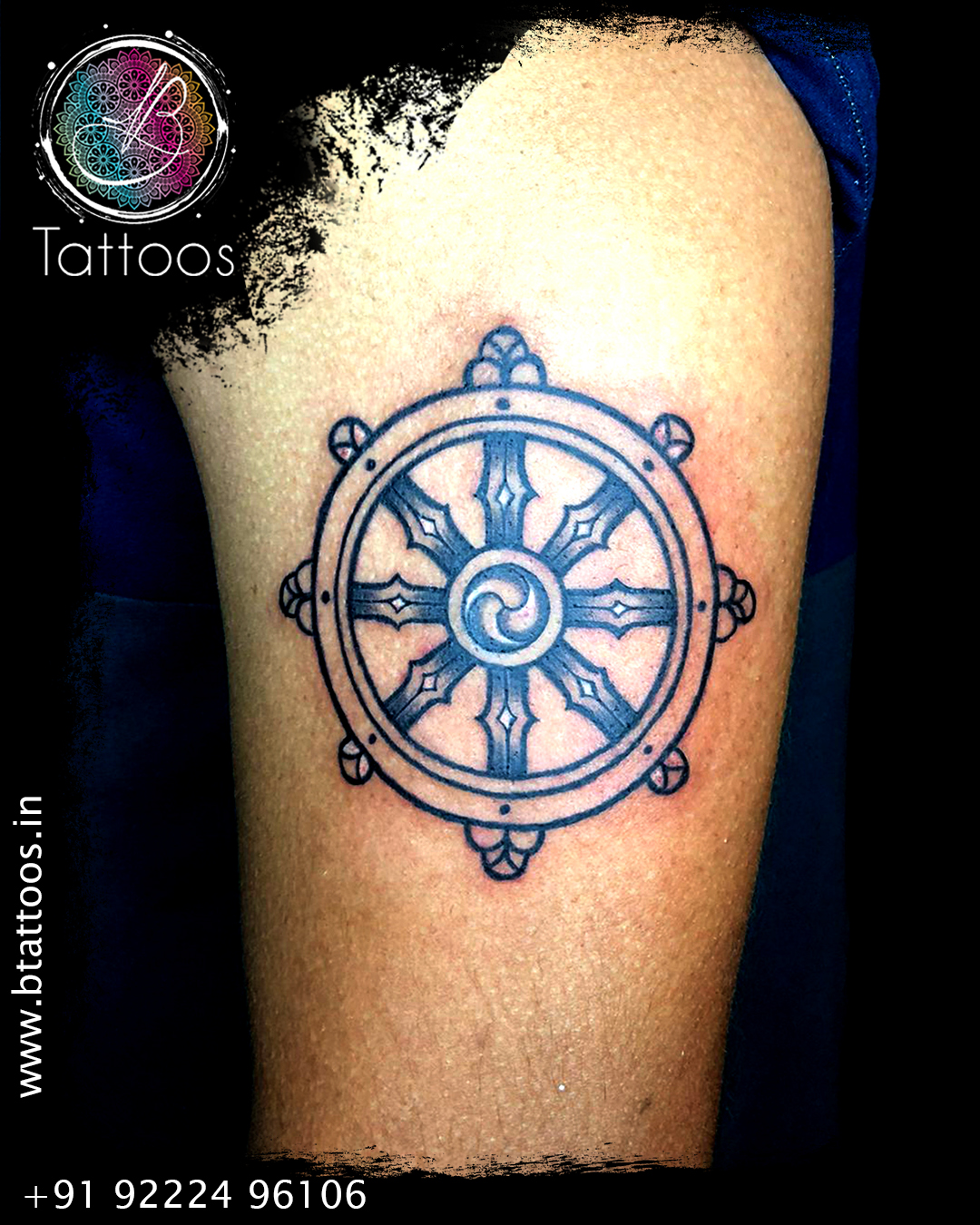 Dotwork dharma wheel . . . Check my @cosmic.reflections and @warsawink  friends: @pejczi @oleszkiewi.cz @anto… | Buddhist tattoo, Dharma wheel  tattoo, Sacred tattoo