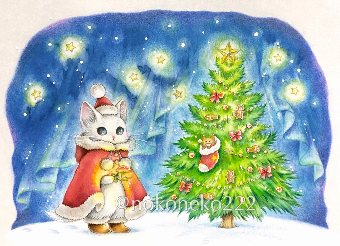 のこねこ 聖なるにゃんこ クリスマスツリーの日 過去絵 T Co Cczktitbe7 Twitter