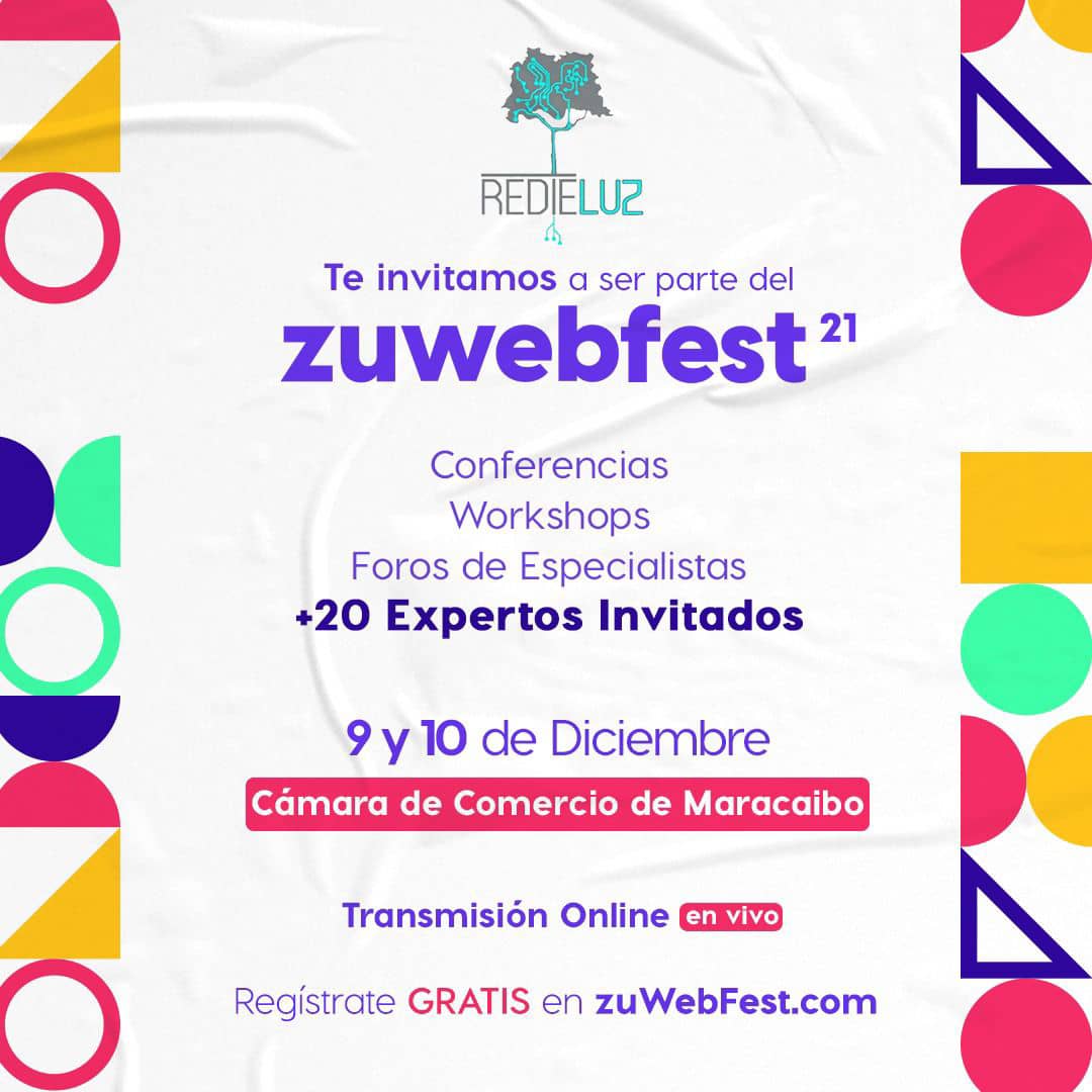 La Red de Investigación Estudiantil de la Universidad del Zulia (REDIELUZ), te invita a participar en el evento más grande de tecnología e innovación del occidente de Venezuela, del cual somos aliados oficiales:

ZuWebFest 2021: Dominando la Realidad
