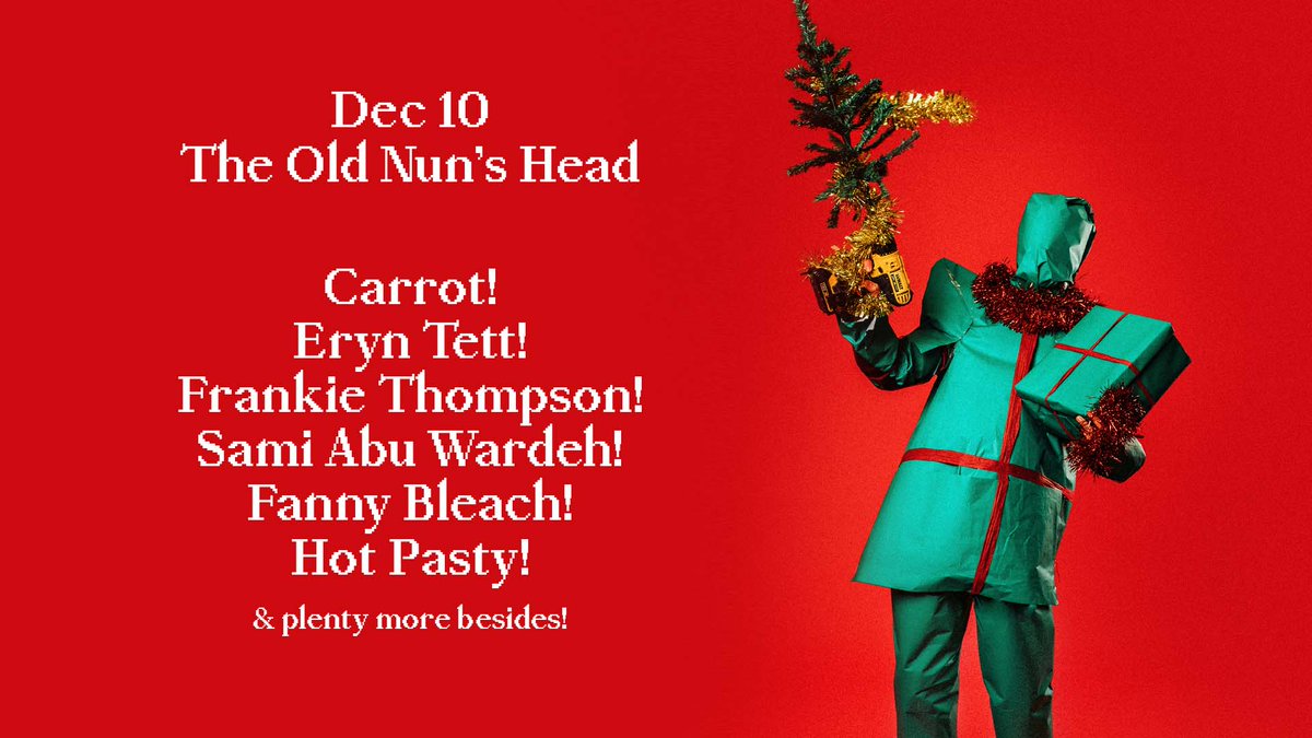 Piñata (@pinataplay) on Twitter photo It's Piñata week! This Friday we have a Christmas feast for you and a pudding to smash for afters at <a href="/theoldnunshead/">The Old Nun’s Head</a>
just 15 tickets left 👉 link.dice.fm/y371f1453530 It's Piñata week! This Friday we have a Christmas feast for you and a pudding to smash for afters at <a href="/theoldnunshead/">The Old Nun’s Head</a>
just 15 tickets left 👉 link.dice.fm/y371f1453530