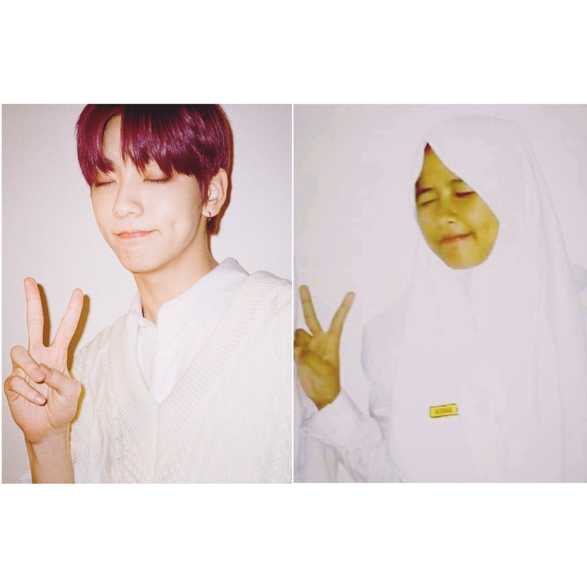 arinimnidaaa's tweet photo. ngakak bgttt. pas liat foto soobin di weverse auto keinget muka sendiri pas jaman awal sma dulu wkwkw. 
definisi jodoh adalah cerminan diri🤣🤣🤣 https://t.co/1WuuDriks0