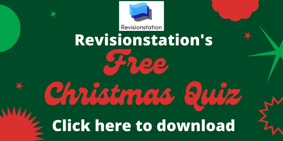I have just uploaded a short but free Christmas Quiz, with answers, to my free stuff page.  Useful for end of a lesson (any subject) or tutor time. Works with ks3, 4, and 5
revisionstation.co.uk/free-stuff
#edutwitter #teacher #christmas #quiz #edubus #bused #businessteacher