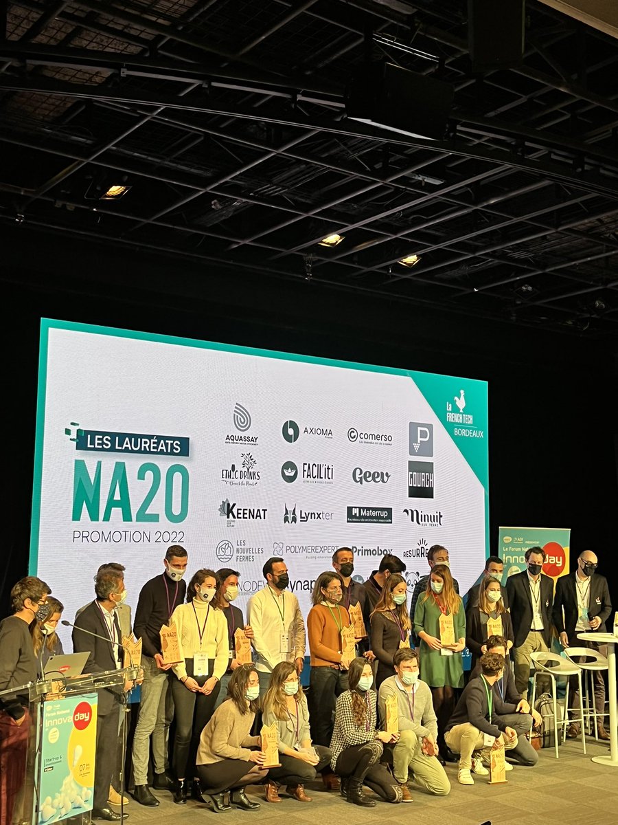 #FRENCHTECH 

Les lauréats NA20 promotion 2022. 

#innovaday21 #startup #mbadmb 

<a href="/UNITEC_Bdx/">UNITEC</a> 
<a href="/ADI_N_A/">ADI Nouvelle-Aquitaine</a> 
<a href="/EFAP_/">EFAP</a> 
<a href="/MBADMB/">mbadmb</a> 
<a href="/ArnaultChatel/">Arnault Chatel</a>