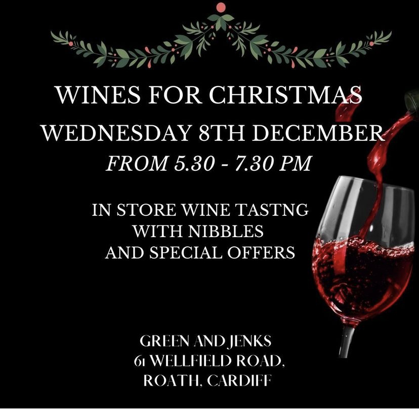 Christmas wine tasting 🍷

Join us tomorrow for a free Christmas event

⏰ 8th Dec
📍 Roath 

Try your wines for Christmas and learn about our Christmas delivery offer 🎁

No need to book, see you there!

#roath #penylan #winetasting #wellfieldroad #greenandjenks #cyncoed