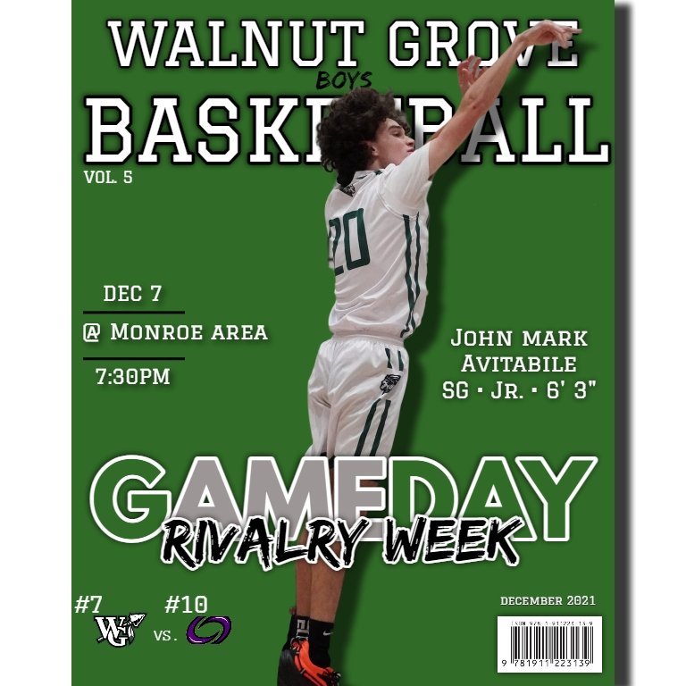 WGHSbasketball's tweet image. GameDAY

✅Rivalry Game
✅TOP 10 Matchup

# 7 Walnut Grove 🆚 #10 Monroe Area

📍@ Monroe Area
⏰7:30