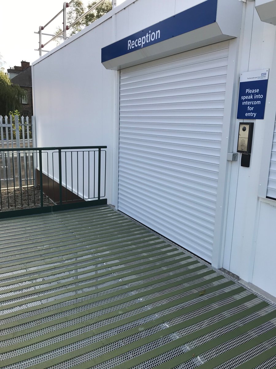 Anti-slip material used to stop this metal platform being a slip hazard whilst allowing water to still drain correctly. #iglo #antislip #Hospital #safety #slipsandtrips