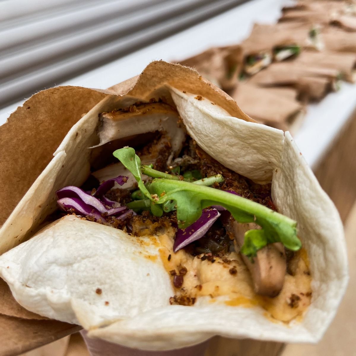 ProVegZA's tweet photo. Recapping a very successful partnership with @tedxcapetown as their Food Ethos Partner👏🌿. 

Thanks to @onthegreensidesa for their delicious chicken-style fillets used in the wraps🌯 and @infinitefoodsafrica for the comforting @oatly m*lk cappacunios☕️. 

#tedxcapetown #provegsa https://t.co/PbyTUc0sZH