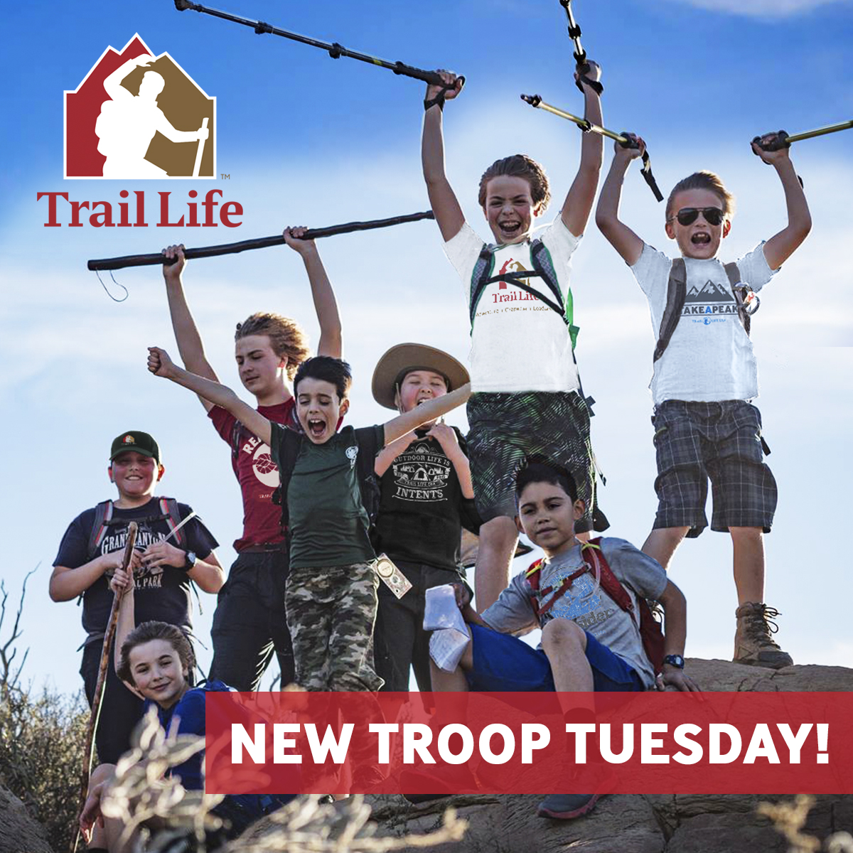 TrailLifeUSA's tweet photo. Trail Life USA is growing! Please join us in welcoming 5 new Troops to the #TrailLife family! Troops are adding new members. #JoinTheAdventure! #FindaTroop near you or Start one Today!
FL-0901 Largo
MO-2216 Columbia
TX-3106 Weatherford
NC-6116 Salisbury
FL-1558 Winter Haven https://t.co/LSzvOXqrvG