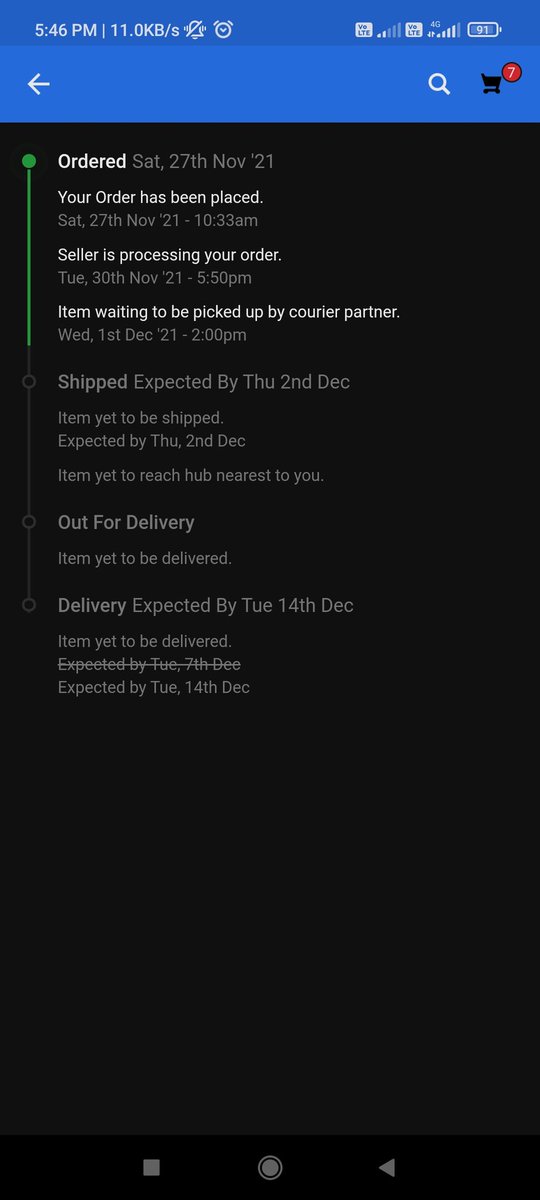 akash_bhalara's tweet photo. @flipkartsupport Delivery date jumped to 14th dec from 7th and still no one really contacted me to give me  justifications. Only reply I get is to be considerate out team is working on it. Actually I ordered flipflop isme itna kya investigation chal raha hey Pata nahi.Can't you just call seller? https://t.co/rOJMZmfz8z
