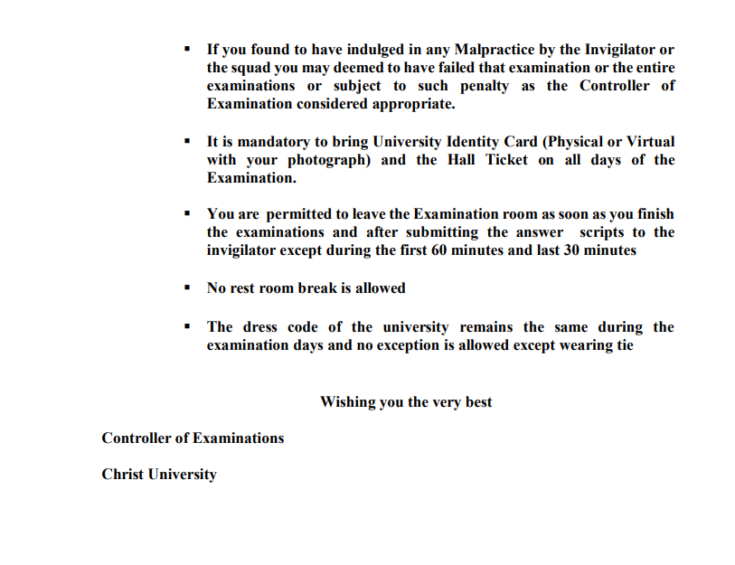 ViWiram's tweet photo. No mention of #COVID19 rules to be followed.
Really makes you wonder if they care about us or just their damn exam.
#christuniversity 
#enoughchrist
#conduct_ese_online 

@NSUIKarnataka @KirthiGanesh1 @Nagesh_nsui6 @PrakhyathMP @drashwathcn @BSBommai @CMofKarnataka @publictvnews https://t.co/lyp5NjVA0x