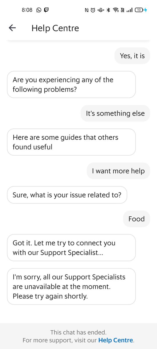 KhalidTed's tweet photo. What the hell are you guys doing @GrabSG ??? My food has been ordered since 6pm and now my food isn't here and it's estimated at 9?? Then i find out that your grab driver doesn't even have an order in his app??? https://t.co/wVxl7pNqpg