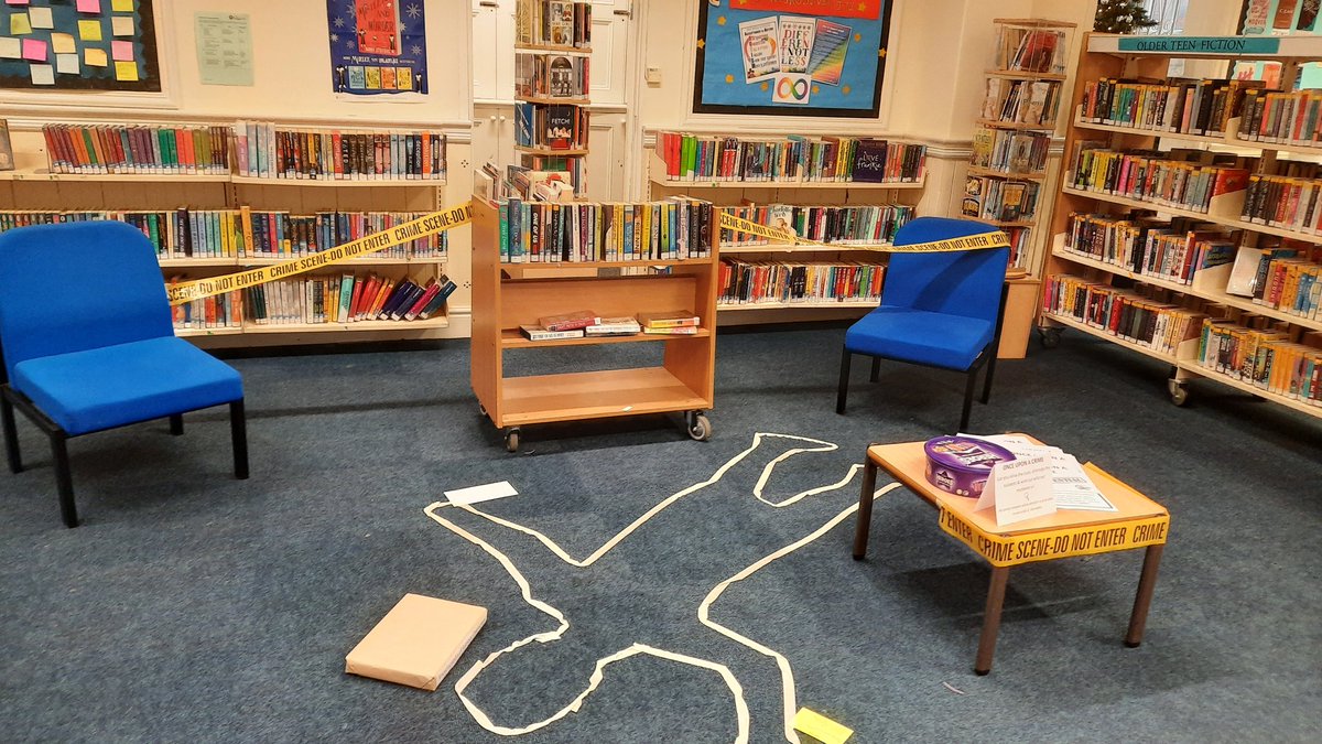 qmhslrc's tweet photo. All ready for our Mistletoe and Murder event this lunchtime. Come along and test out your detective skills. https://t.co/7rI4cb4pHm