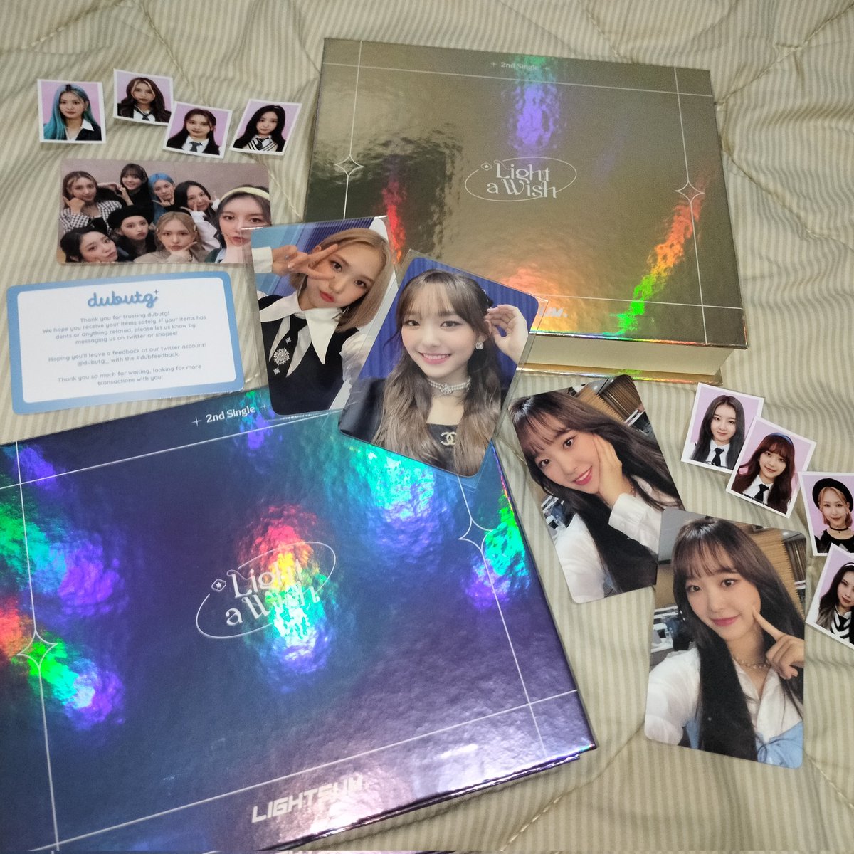 yujeongsale's tweet photo. #dubfeedback β light a wish albums safely arrived! thank you @dubutg_ <3 https://t.co/88RbXQNw6p