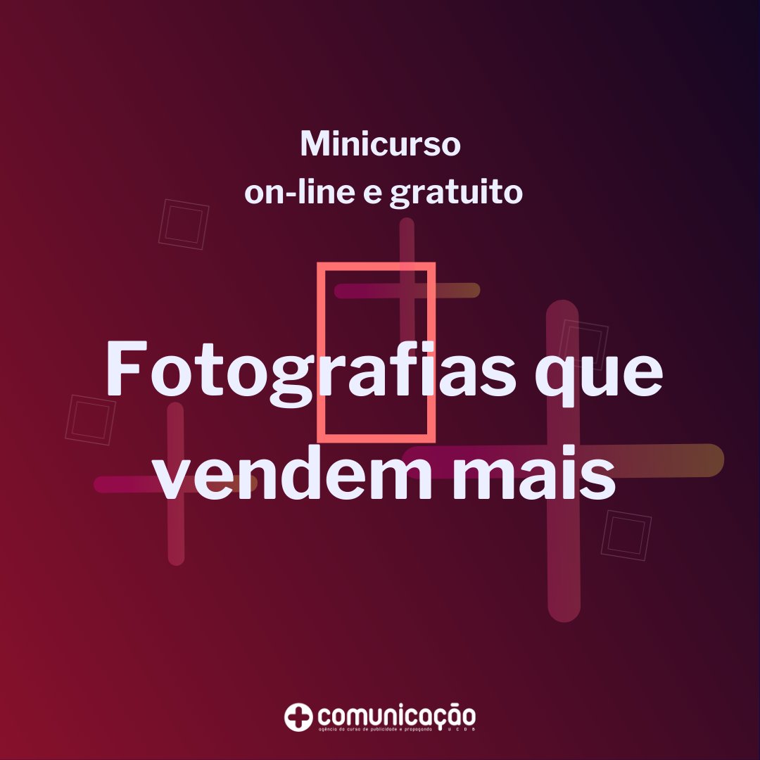 ppucdb's tweet photo. Ministrado pelo prof. @adobiagi, nosso segundo minicurso on-line e gratuito para ajudar seu negócio tem como temática a fotografia. 

Acesse em https://t.co/ViG70pGWIh

#ppucdb #ucdb https://t.co/mBXjearMob