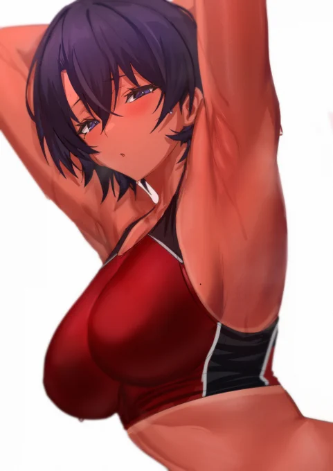 褐色ショート陸上部先輩 