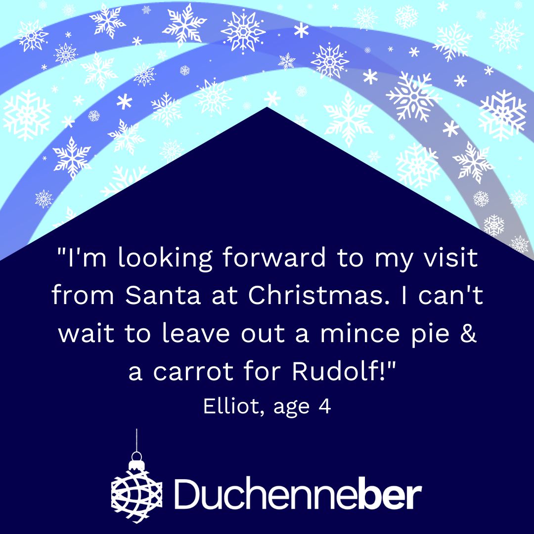 DuchenneUK's tweet photo. It's Day 7 of Duchenneber โญ๏ธ
"I'm looking forward to my visit from Santa at Christmas. I can't wait to leave out a mince pie & a carrot for Rudolf!" Elliot age 4
Give boys like Elliot the gift of hope this year by donating to vital DMD research: https://t.co/r2cB5XGpb4
#enddmd https://t.co/49MacBgx6X