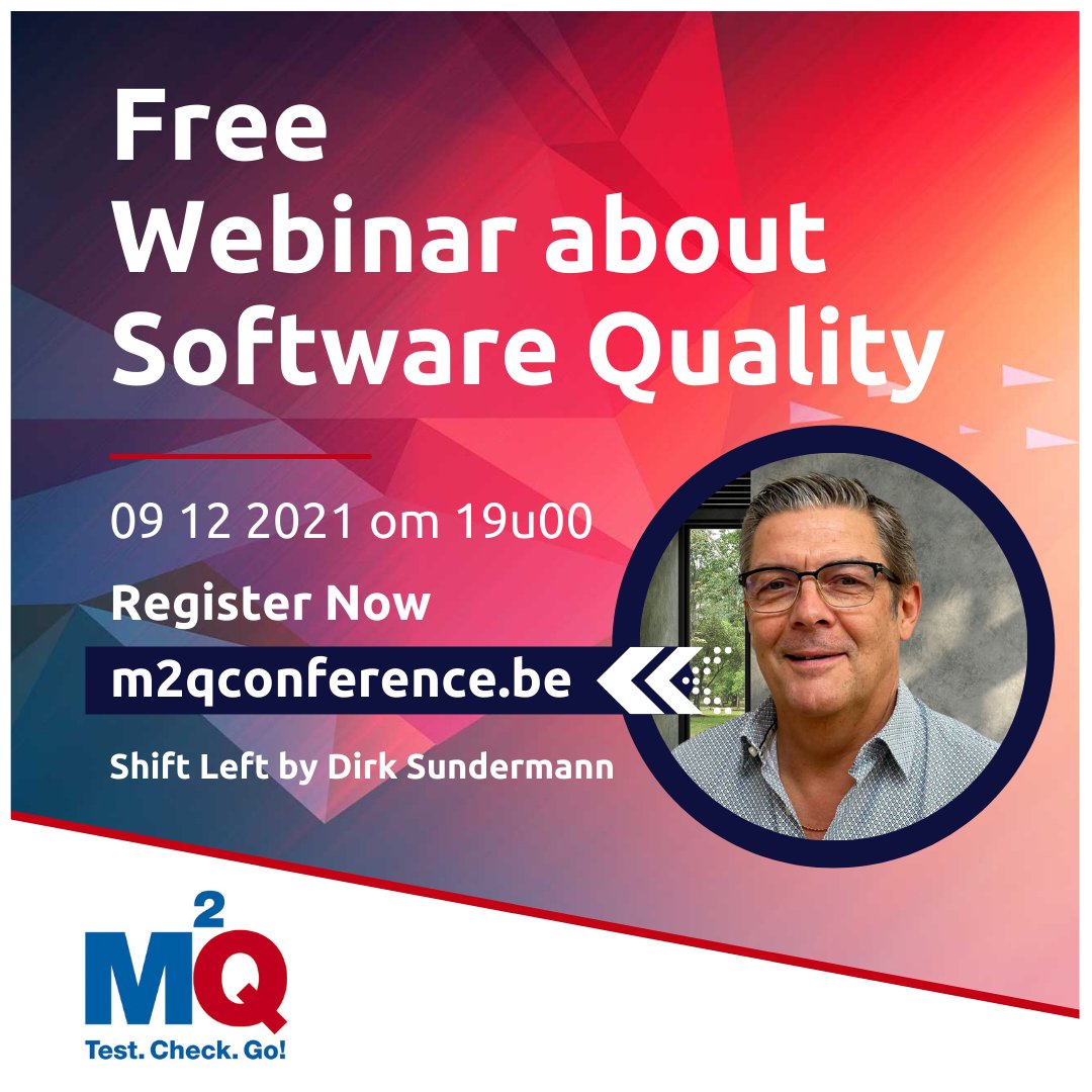 M2Qnv's tweet photo. 🚀 I Shift Left by Dirk Sundermann
In tijden waar iedereen remote werkt, en software nog belangrijker is om de continuïteit van het bedrijf te garanderen, is het testen van Software belangrijker dan ooit! 🌐: https://t.co/Da3yFtpdU6
#shiftlefttesting  #softwaredevelopment #m2q https://t.co/7Gld6omnPv