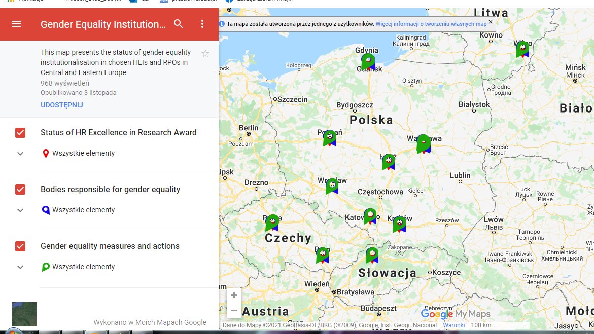 #OurACTonGender The unique result of our Community of Practice work is *Online map* - the map looks at Central-Eastern European research organisations identyfying existing legislations, measures and bodies regarding gender equality: geincee.act-on-gender.eu/gender-equalit…
