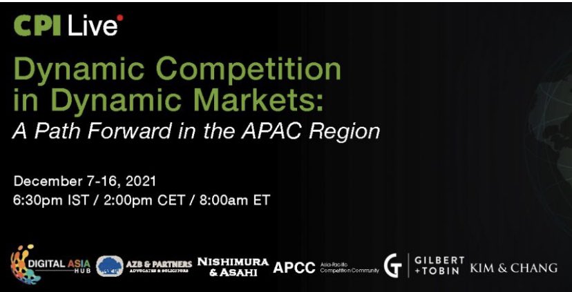CompPolicyInt's tweet photo. In just a few minutes don’t miss our #CPILive “Unfair Competition” and “Uneven Bargaining Positions”: Role in #Competition Assessment” #DynamicCompetition
https://t.co/Mo0kVJbWsv https://t.co/xrVYNEm1q7