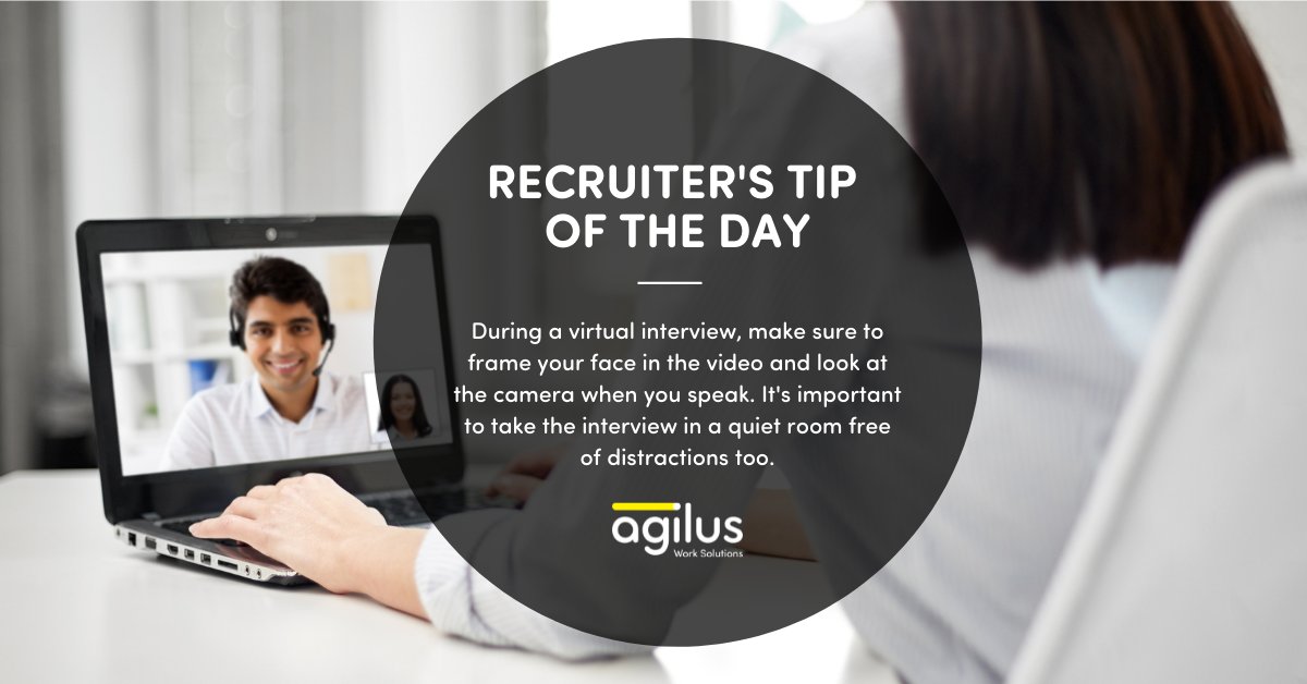 AgilusWork's tweet photo. Tuesday Tip of the Day! Here's a great tip from our #Recruiters for  #Jobseekers! #teamagilus #careerpartners https://t.co/76yc0XIY0C