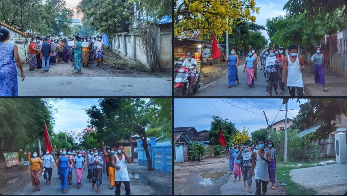 Monywa general strike marched in vigor to show their rejection towards Military rules. Nothing can stop our revolutionary spirits. 

#Cambodia_RejectTerrorists #Dec7Coup #WhatsHappeningInMyanmar