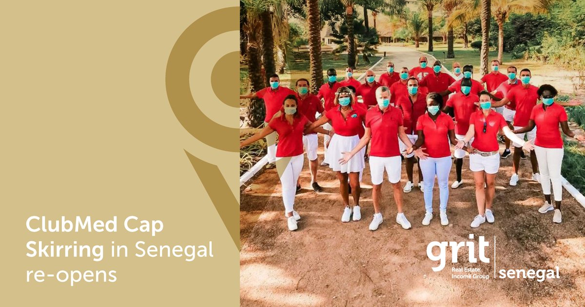 GritGroup's tweet photo. #ClubMed Cap Skirring in #Senegal re-opened on 5 Dec as did Cap Skirring #intnl airport, with both now welcoming travellers. Despite current restrictions, Grit’s #hospitality assets are trading & welcoming guests amidst strong safety protocols.
#safeassets #opportunities #growth https://t.co/0otfE9kzL4