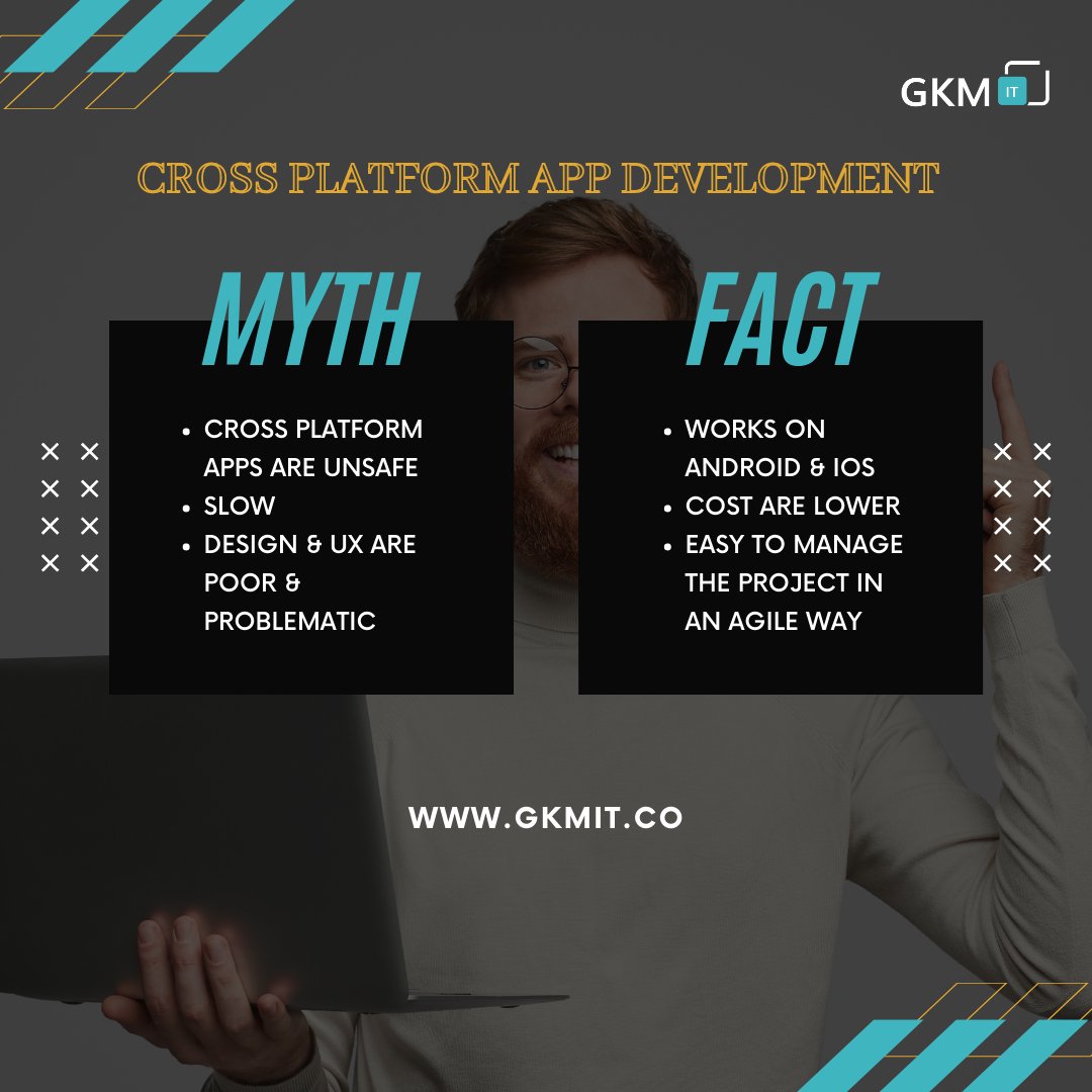 GKMIT1's tweet image. We busted here some myths and misconceptions which are rumoured around cross platform app development. Let us know if you have heard about some rumoured facts in the comment section below.
#crossplatformapp #mobileapplication #crossplatformdevelopers #appdevelopers #gkmit