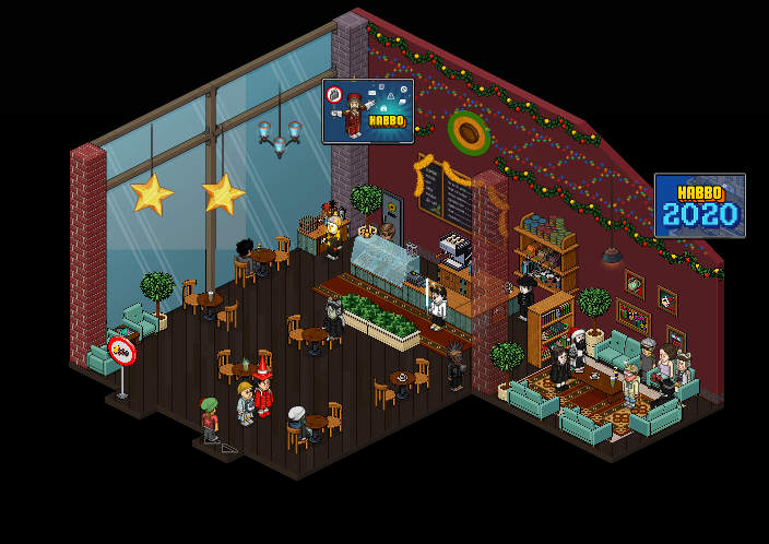 Cafézinho também recebeu a decoração de natal!
Obrigado <a href="/SulakeJohno/">Johno</a>! ❄️
#Habbo <a href="/HabboPTBR/">Habbo PT/BR</a>
