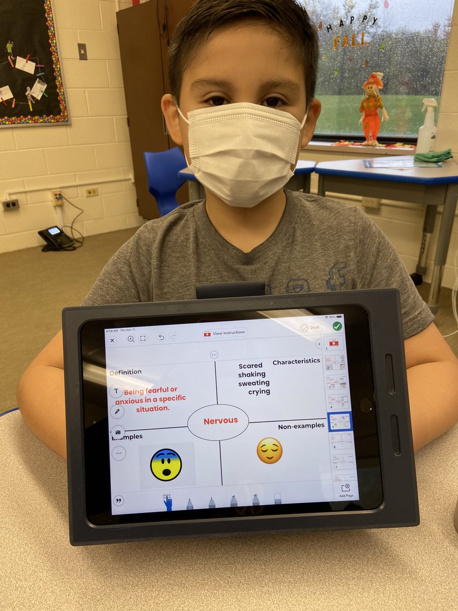 RLVillageSchool's tweet image. Students in Mrs. Herrera's reading groups are working on vocabulary.  They are using the Frayer Model to define target vocabulary words and apply their knowledge by generating examples and non-examples.
#villagevikings116 #vocabularyfun