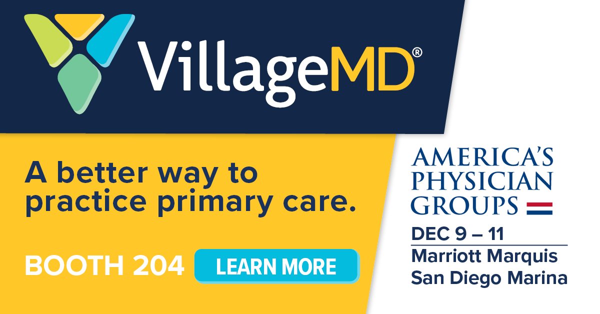 VillageMD's tweet image. Headed to @AmerPhysGrps Annual Conference in San Diego this week? Join us! We'll be at Booth 204. #APGAC21 #PrimaryCare #DirectContracting
