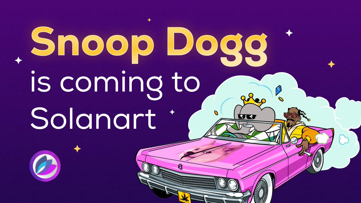 SolanartNFT's tweet photo. Drop it like it's hot 🔥🔥🔥
 @SnoopDogg and @Babolex are going to make some NOISE on #Solana! 💥
Join 👇
https://t.co/vlynxb9oZq https://t.co/mtAhfFbBBW