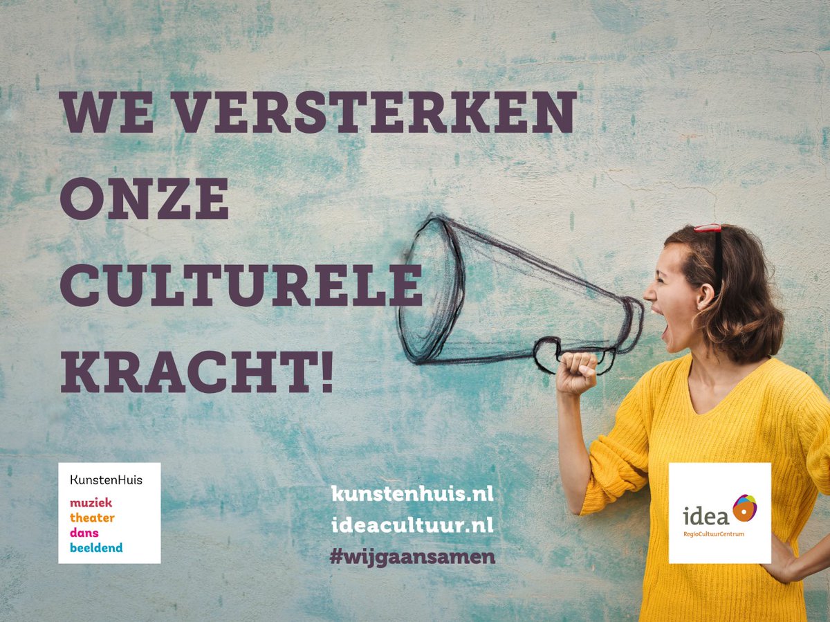 Nog 24 dagen en dan… versterken we onze culturele kracht!
KunstenHuis en Idea fuseren in 2022. Samen brengen we als KunstenHuis Idea: kunst, cultuur en kennis in de gemeenten De Bilt, Bunnik, Soest, Zeist en Driebergen. We tellen af naar deze mooie samenwerking.