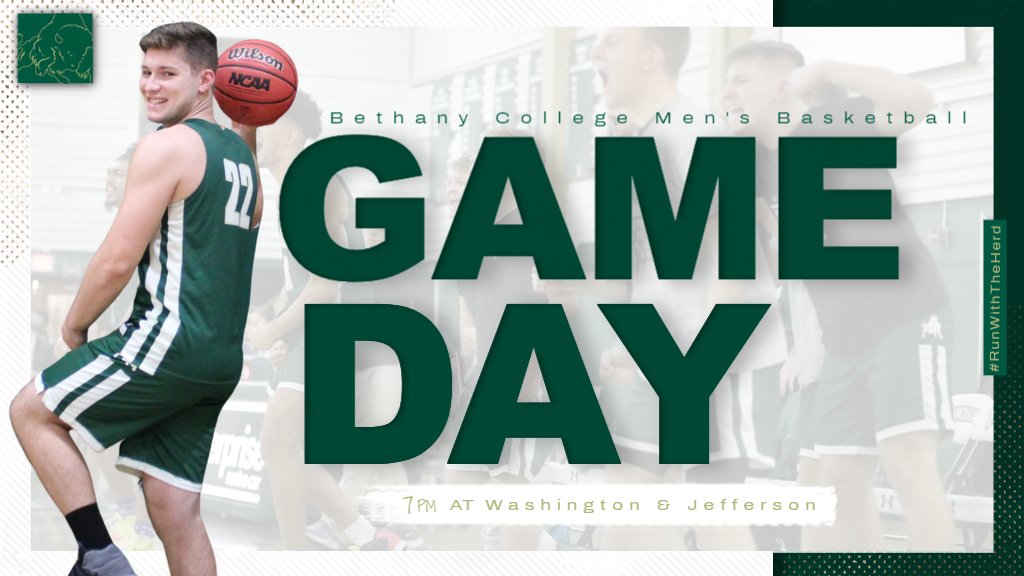 It's Bison Game Day! 😤
🆚 : Washington &amp; Jefferson 
⌚: 7 pm      
📍  : Salvitti Family Gymnasium || Washington, Pa.  
📊: bit.ly/3Iut2SY
📺: bit.ly/3duUIca

#LockTheGate | #RunWithTheHerd | #d3hoops |  🦬 🤘🏽