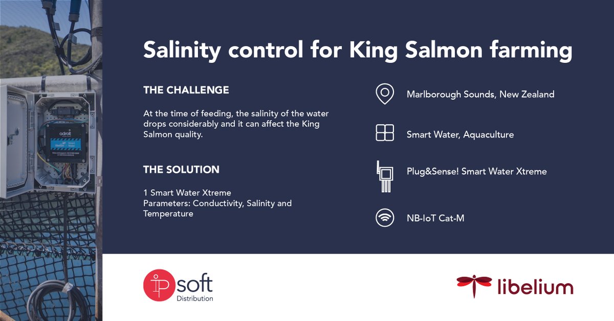 IPsoft_SA's tweet photo. The @libelium’s Smart Water Xtreme gives the farmers real-time data to ensure that the salinity levels remain within stable parameters. You can read more here: https://t.co/R9DtTXeYbt
 
#IoT
#AquaCulture https://t.co/3wUGBTsKqH