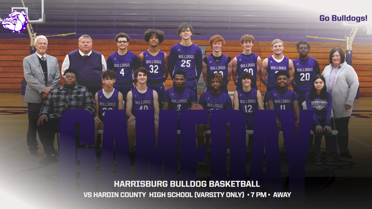 Good Luck Harrisburg Bulldog Basketball tonight at Hardin County at 7 pm for a Varsity Only contest.  Go Dogs!