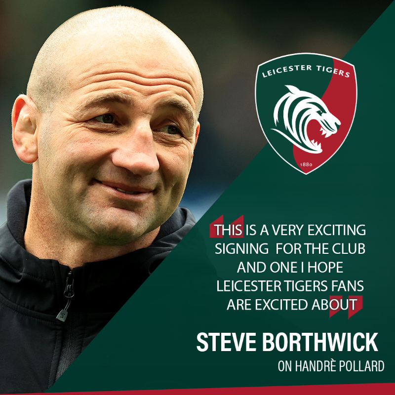 LeicesterTigers's tweet photo. Steve Borthwick shares his thoughts on the signing of Handré Pollard.

See what the Leicester Tigers Head Coach has to say 👇