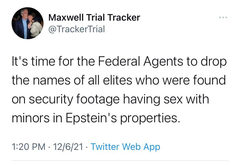 darkone1's tweet photo. #GhislaineMaxwell #MaxwellTrial #EpsteinIsland #CrimesAgainstChildren 4 #Political #Blackmail of #PuppetSelects : #CoverUp #BrokenAgencies #FBI more info: https://t.co/SQRWGahgbT https://t.co/N26SpJY7o9