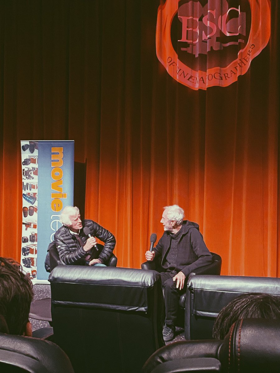 beatlanorme's tweet photo. Q&amp;A with Roger Deakins and Dick Pope last night @BSCine after the remastered 4K screening of Mike Leigh’s Naked (1994) at the 

Legendary.

#cinematographer #dop #rogerdeakins #dickpope #bleachbypass https://t.co/RFE5HqAt5h