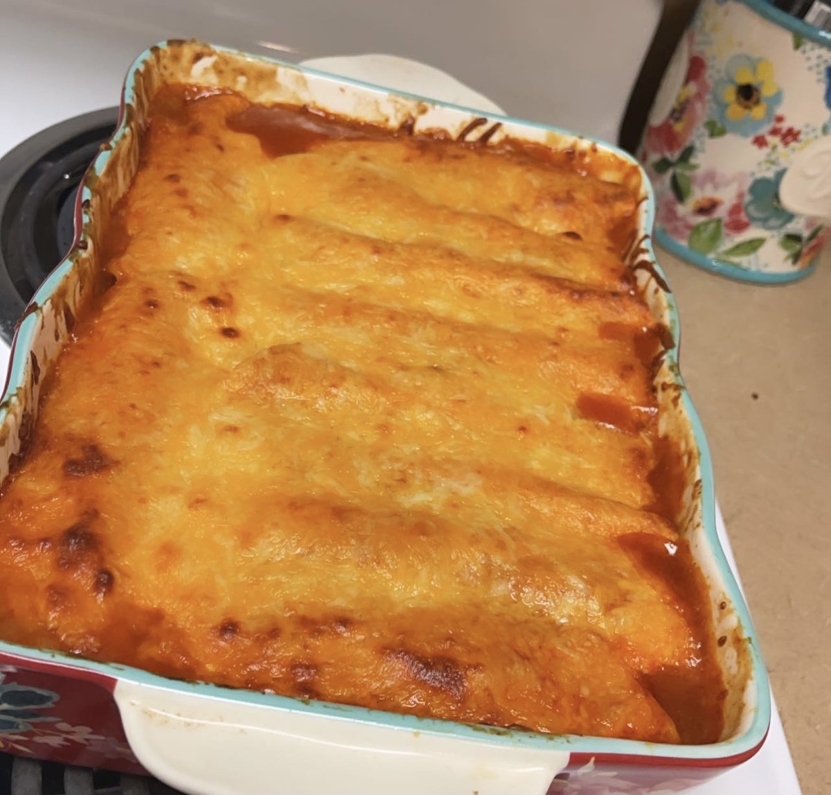 gunnercheyenne's tweet photo. It's been a while but finally made my famous enchiladas last night! - @Radiocheyenne https://t.co/18edrnM2JT