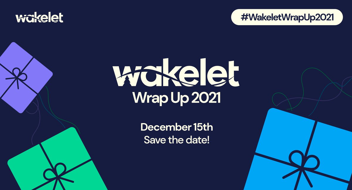 We can't wait for the #WakeletWrapUp2021 celebration!💙 

Join us LIVE on Dec 15th as we share our year's highlights, some exclusive clips, and tons of fun &amp; festivities. Let's wrap up the year together in STYLE!🎉 🎄 ☃️ 

Register for the event at webinars.wakelet.com/communitywrap-…