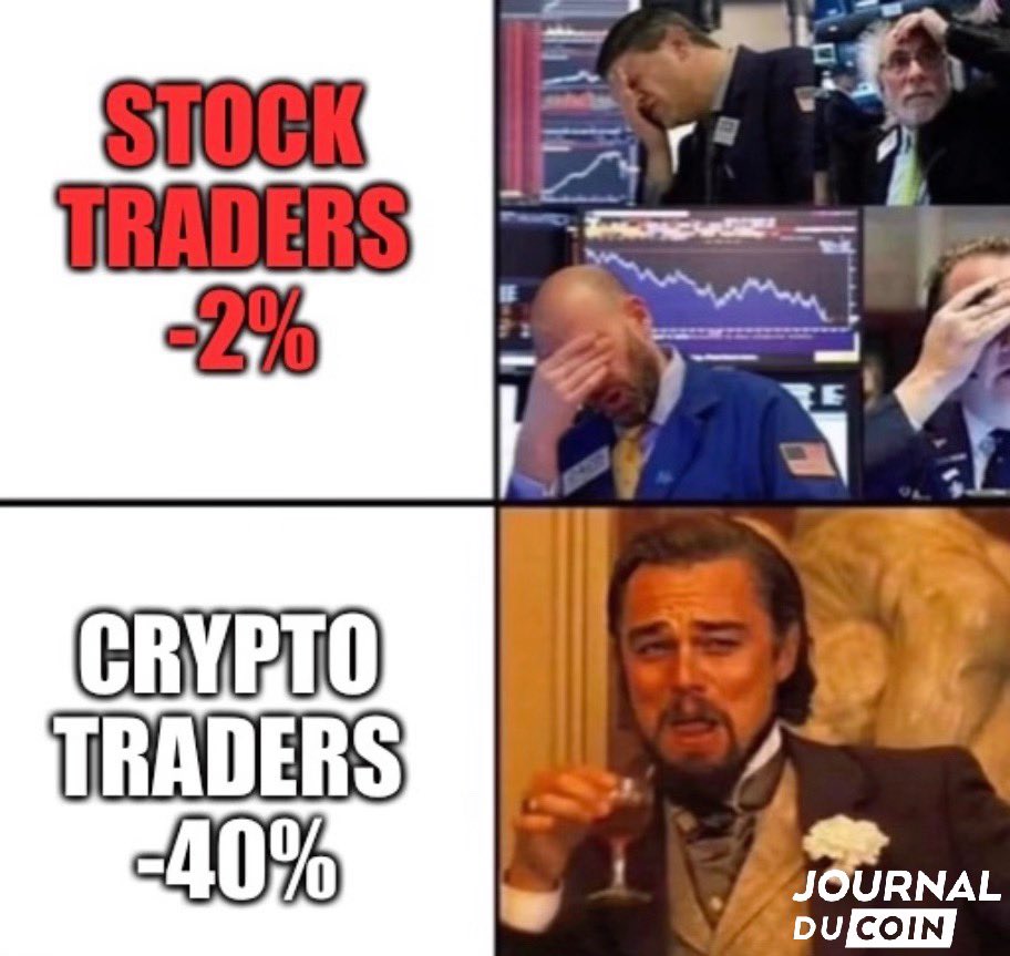 Stock traders VS Crypto traders 🥂