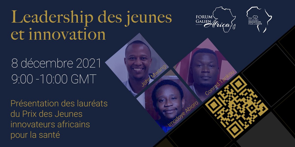 Le Prix #YoungInnovators4Health vise à valoriser et récompenser les projets innovants de jeunes entrepreneurs africains dans la santé. 

Retrouvez les 3 vainqueurs dans le panel Leadership et Innovation du Forum #GalienAfrique ce 8/12 à partir de 9h GMT : bit.ly/2ZSstkh