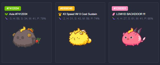 cryptoboommer's tweet photo. Looking for 2 scholars willing to grind these teams. Preferably with experience.
Comment below your highest mmr attained (if any) and what build you'd prefer. Will not entertain PMs.

#AxieScholarship  #axiescholarshipprogram  #axieinfinityscholars https://t.co/828nVe4Vnk