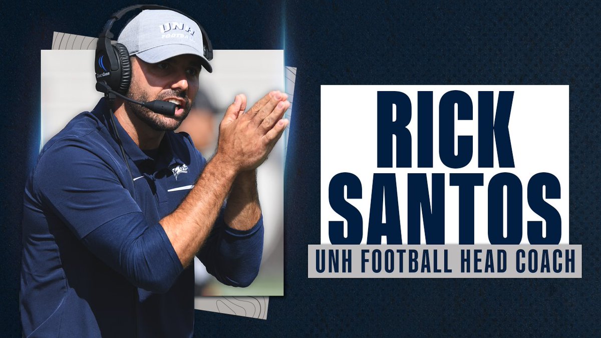 UNHWildcats's tweet photo. Rick Santos '08 Named 20th Head Coach in @UNH_Football History #BeTheRoar

Read More ➡️ https://t.co/6XJ70OUXU1 https://t.co/GSWJk7a2Vf