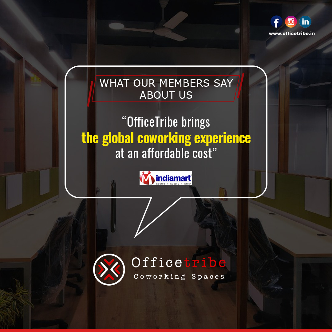Officetribe_Co's tweet photo. Hearing positive feedback from our community members is always a good feeling! Thank you @TeamIndiamart for sharing your experience, we’re so happy you loved your experience with us. 
#review #feedback #client #indiamart #coworking #cowork #coworkingspace #officespace #workspace https://t.co/ZE5PM2Shvh