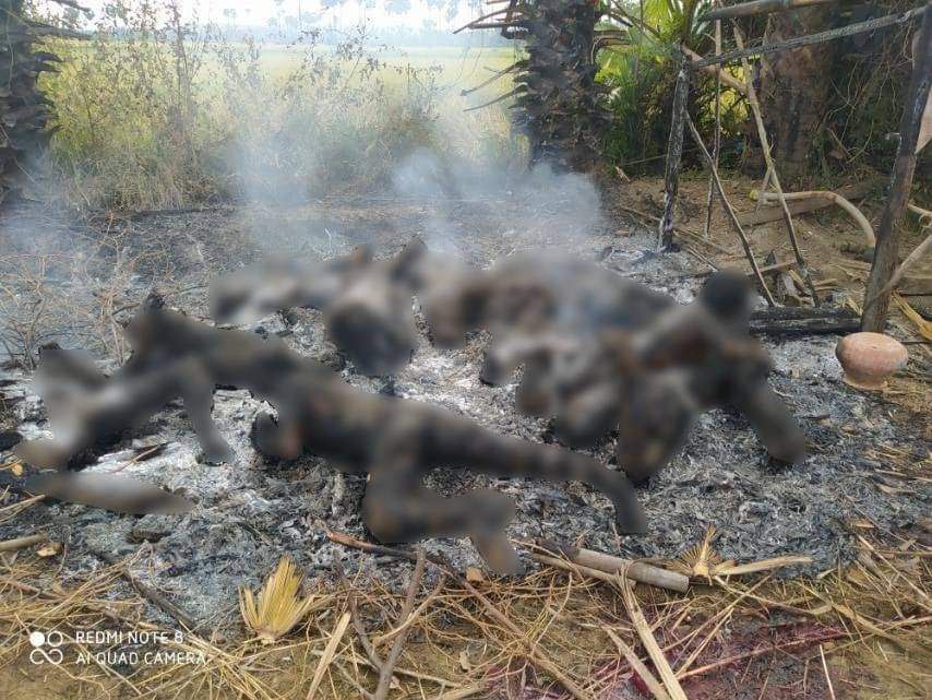 AustinHtet's tweet photo. #BurntAliveByJunta
#WhatsHappeningInMyanmar
TW//Death
TW//Fire
TW//Burnt Bodies
TW//Graphic Content https://t.co/vNnikF0RxP