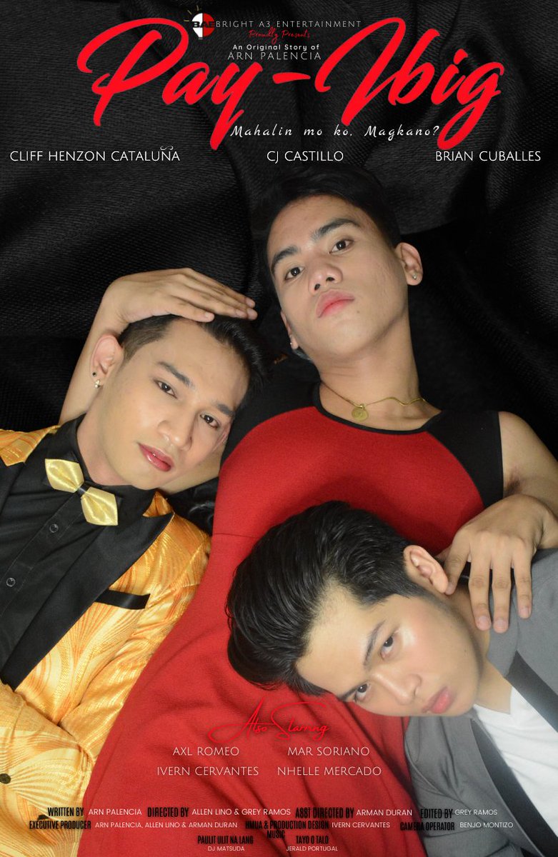 BrightA3_ph's tweet photo. Lahat ba nakapag-bayad na, nag-sayang ng pera, tiwala at luha? Pagod na tayong lahat. Gusto na lang natin magmahal at mahalin ng walang katumbas na halaga...Sana!

Here's the OFFICIAL POSTER of the much awaited mini BL series produced by Bright A3 Entertainment, #PAYIBIG https://t.co/eKsXR3NQhg